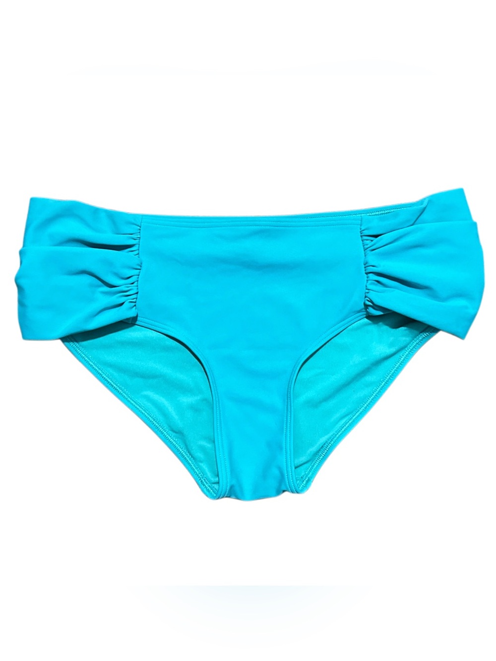 Aerie Turquoise Ruched Hipster Bikini Bottoms Size Small